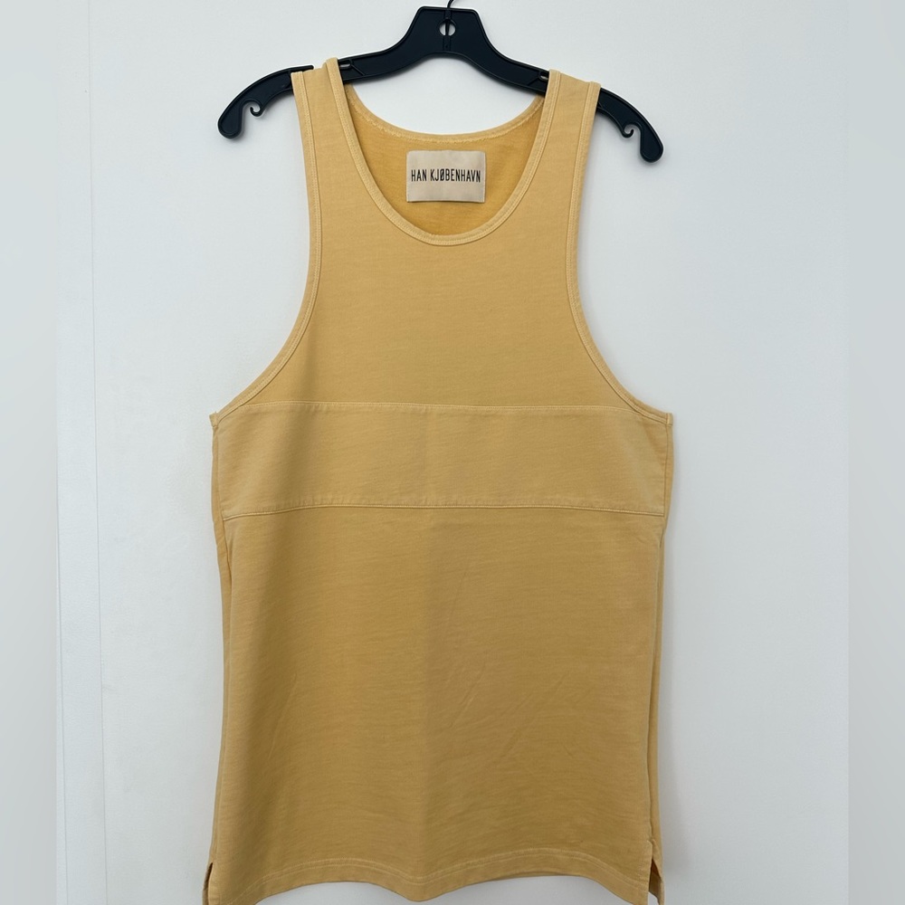Han Kjobenhavn Men's Yellow Tank Top   Size Medium